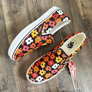 NEW Vans Mens 12 Shoes Classic Slip On Floral Low Flower Sneaker Low Skateboard